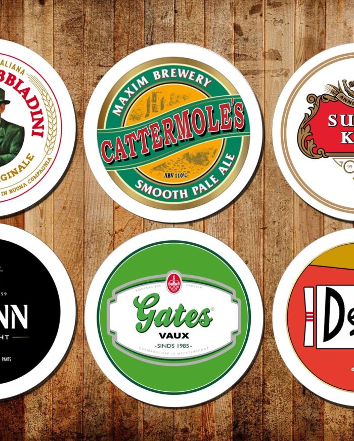Collection of retro football beer mats featuring Sunderland legends