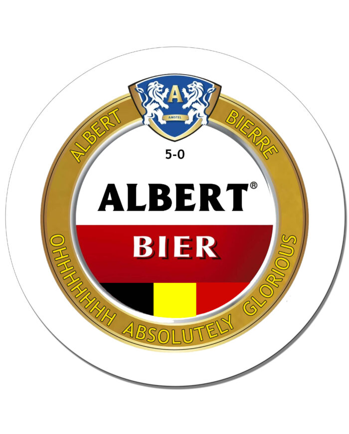 Philippe Albert retro beer mat - Newcastle United legend